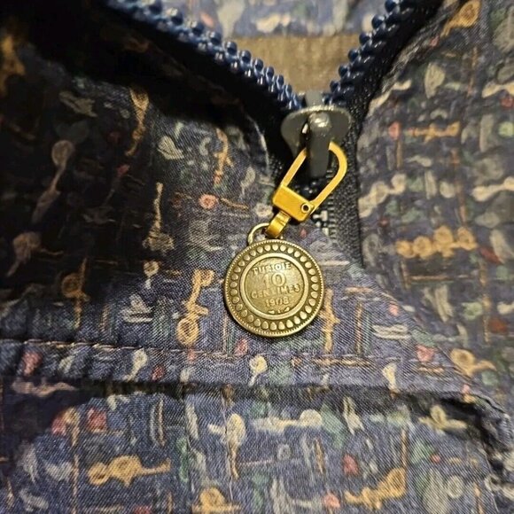 Forresters Drytech Rain Jacket Womens M Gore-Tex Blue Print Full Zip - Picture 6 of 15